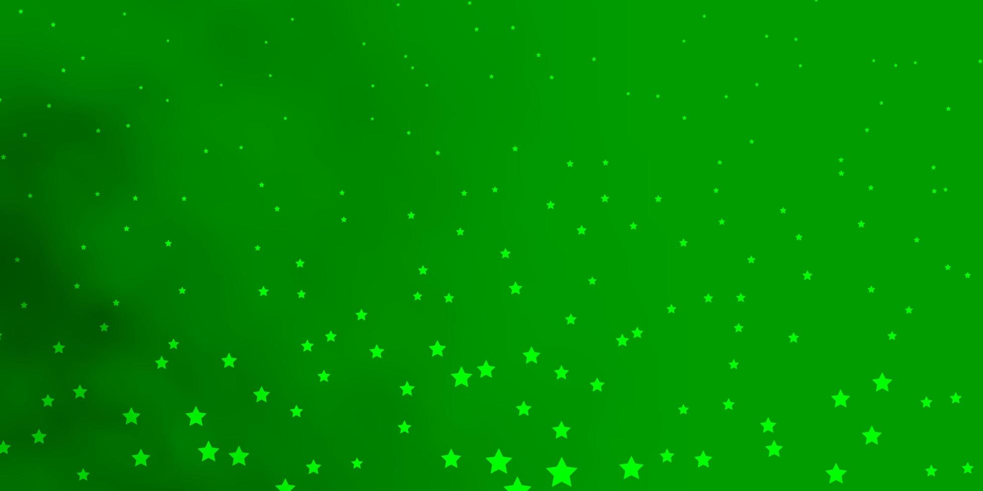 Dark Green vector pattern with abstract stars.