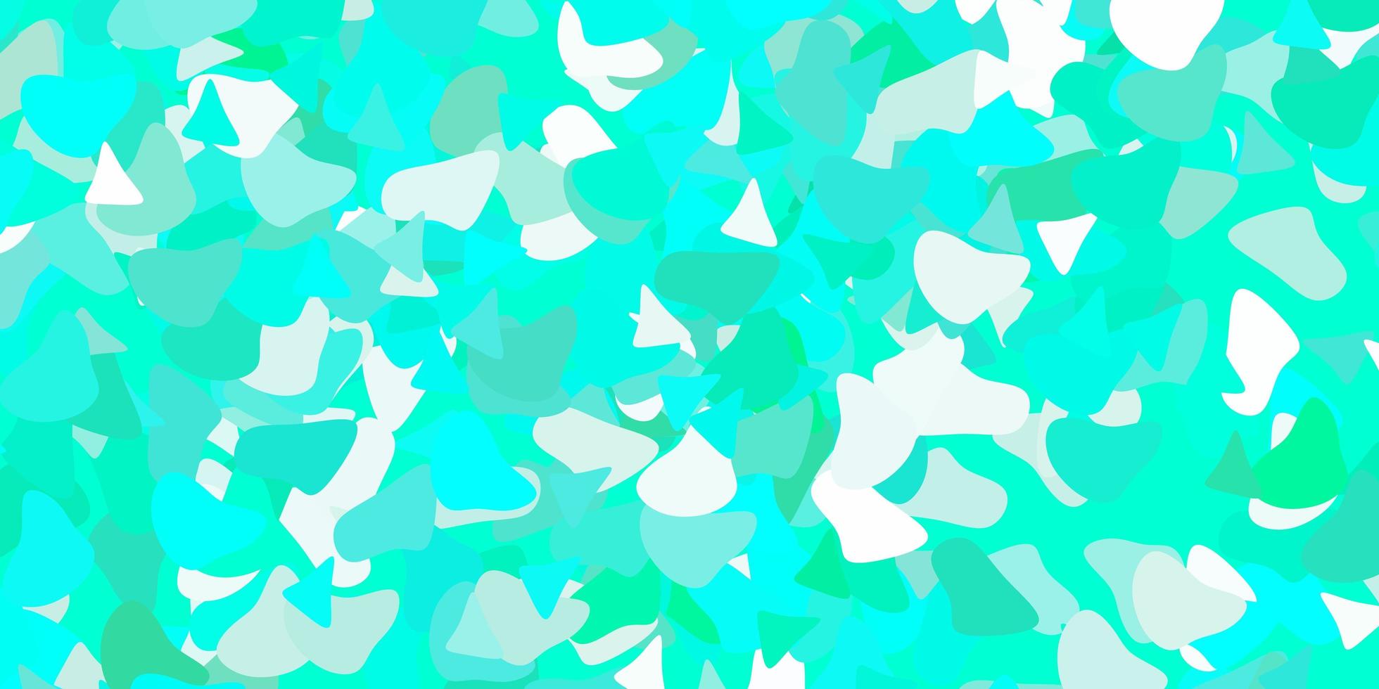 Light green vector texture with memphis shapes.