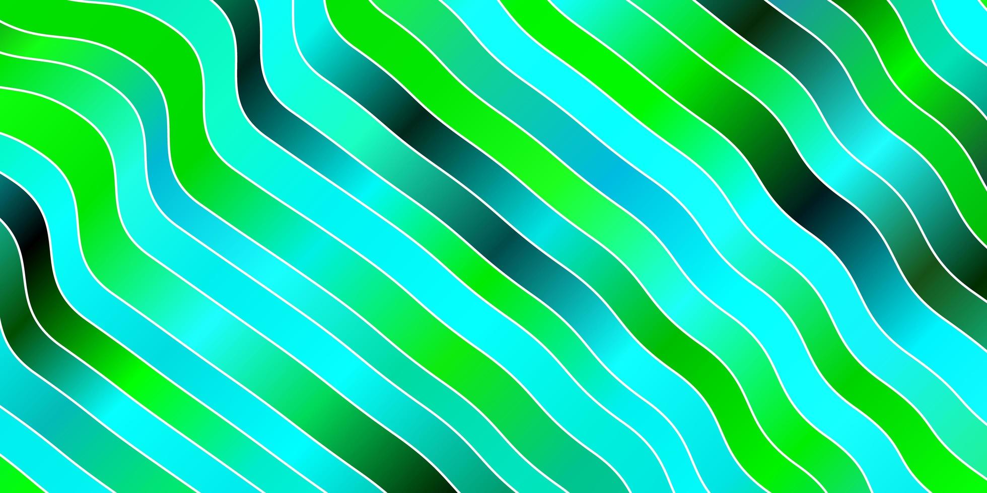 textura de vector azul claro, verde con líneas torcidas.