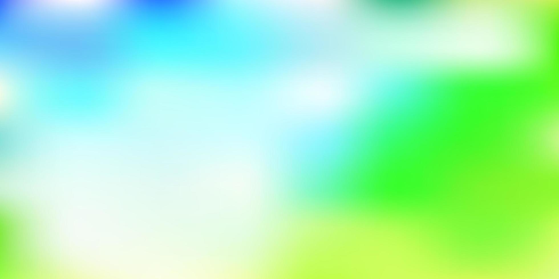 Plantilla de desenfoque degradado de vector azul claro, verde.