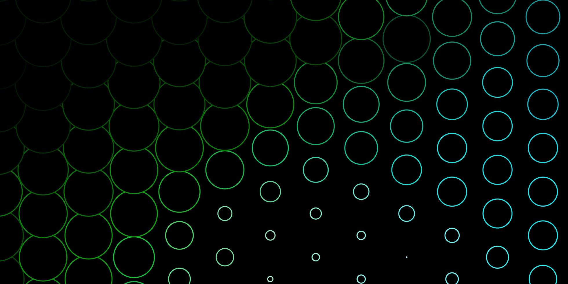 Dark Blue, Green vector pattern with spheres.