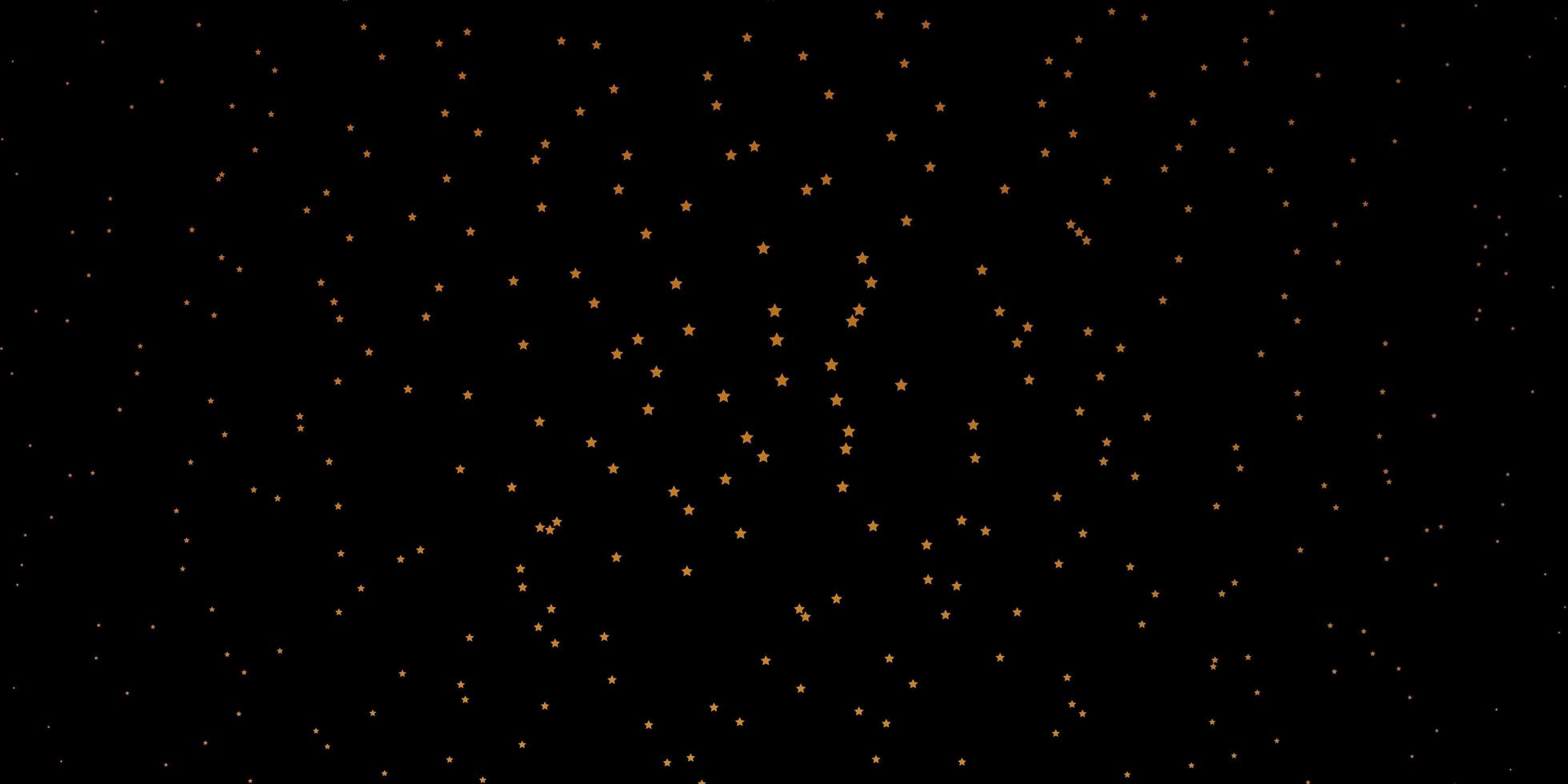 Fondo de vector naranja oscuro con estrellas de colores.