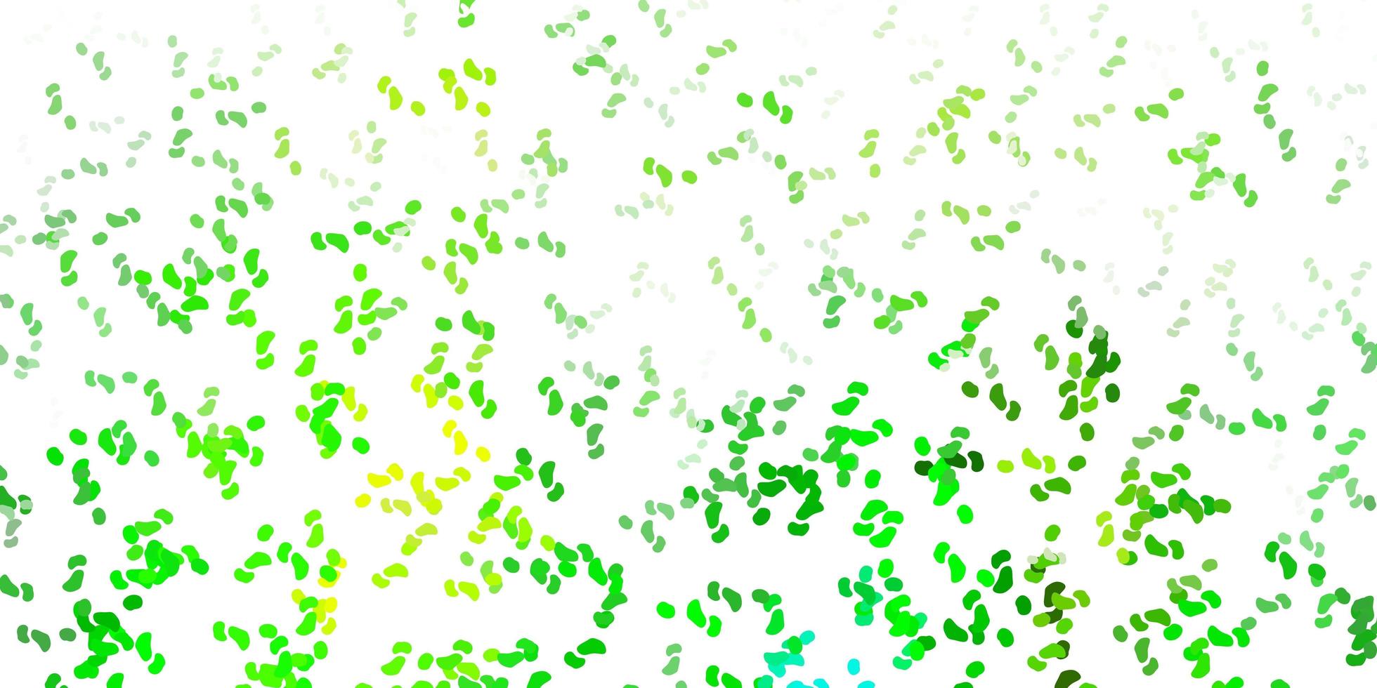 Light green, yellow vector pattern with abstract shapes.