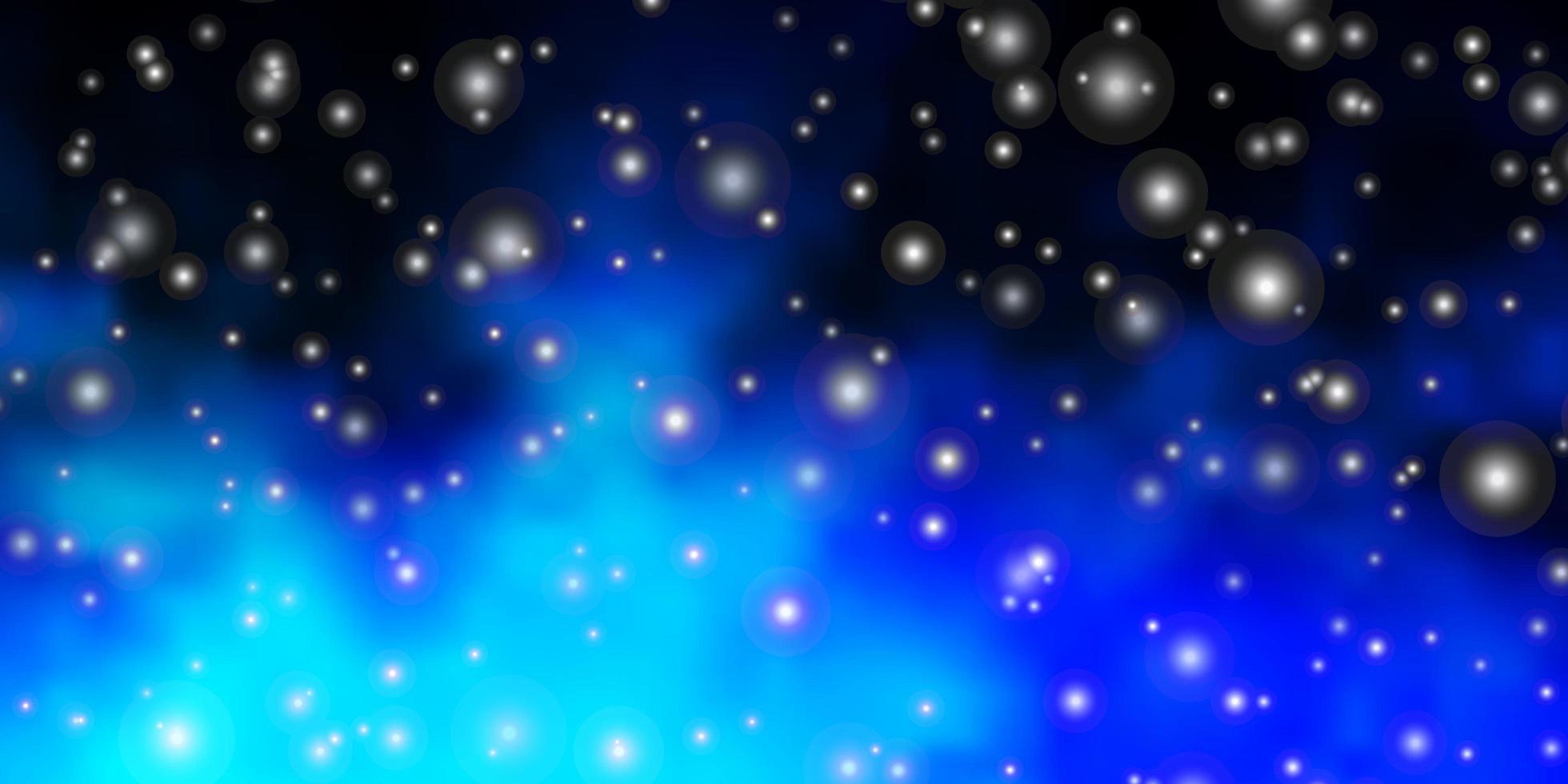 textura de vector azul oscuro con hermosas estrellas.