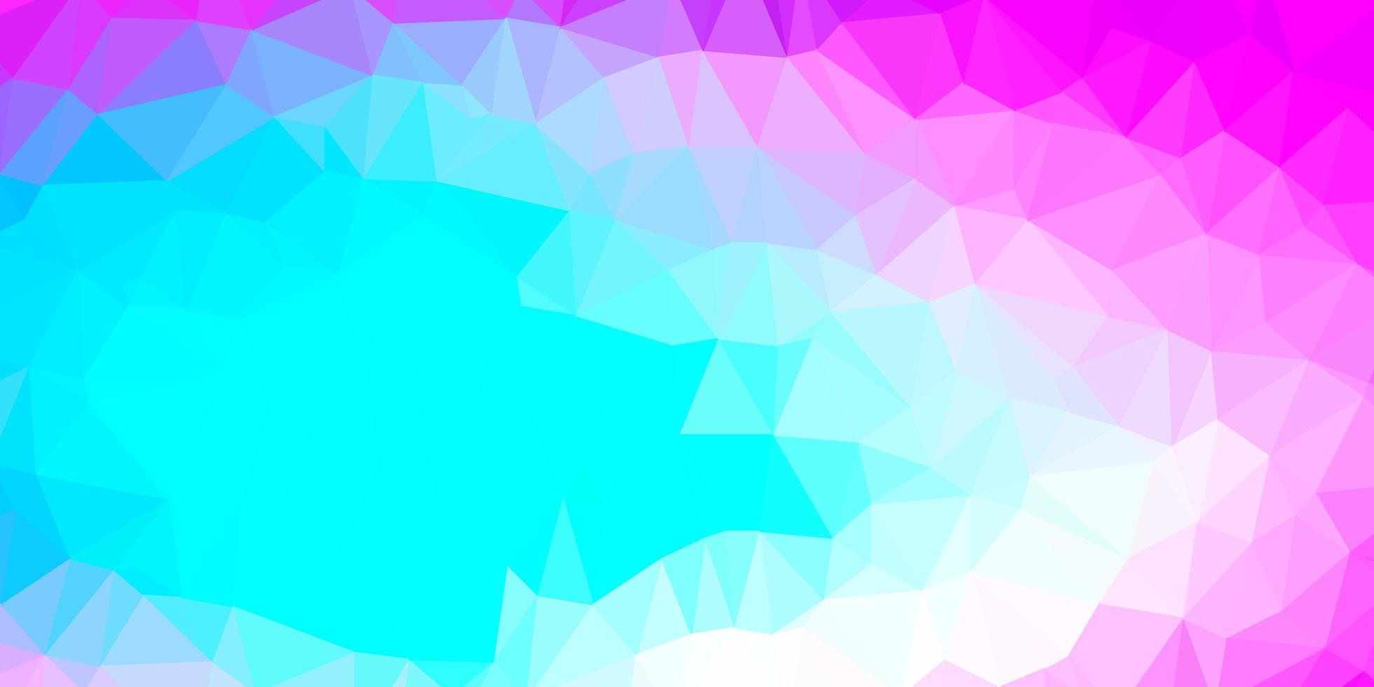 Light pink, blue vector poly triangle layout.
