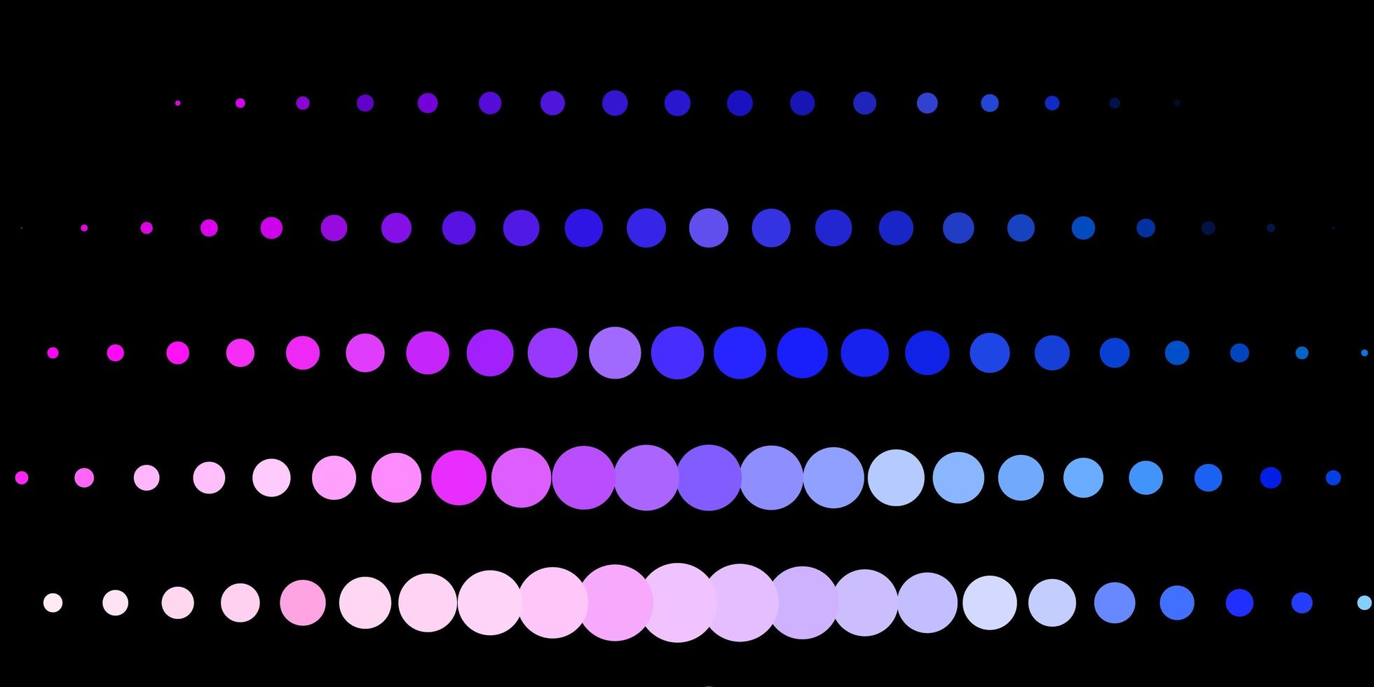 patrón de vector de color rosa oscuro, azul con esferas.