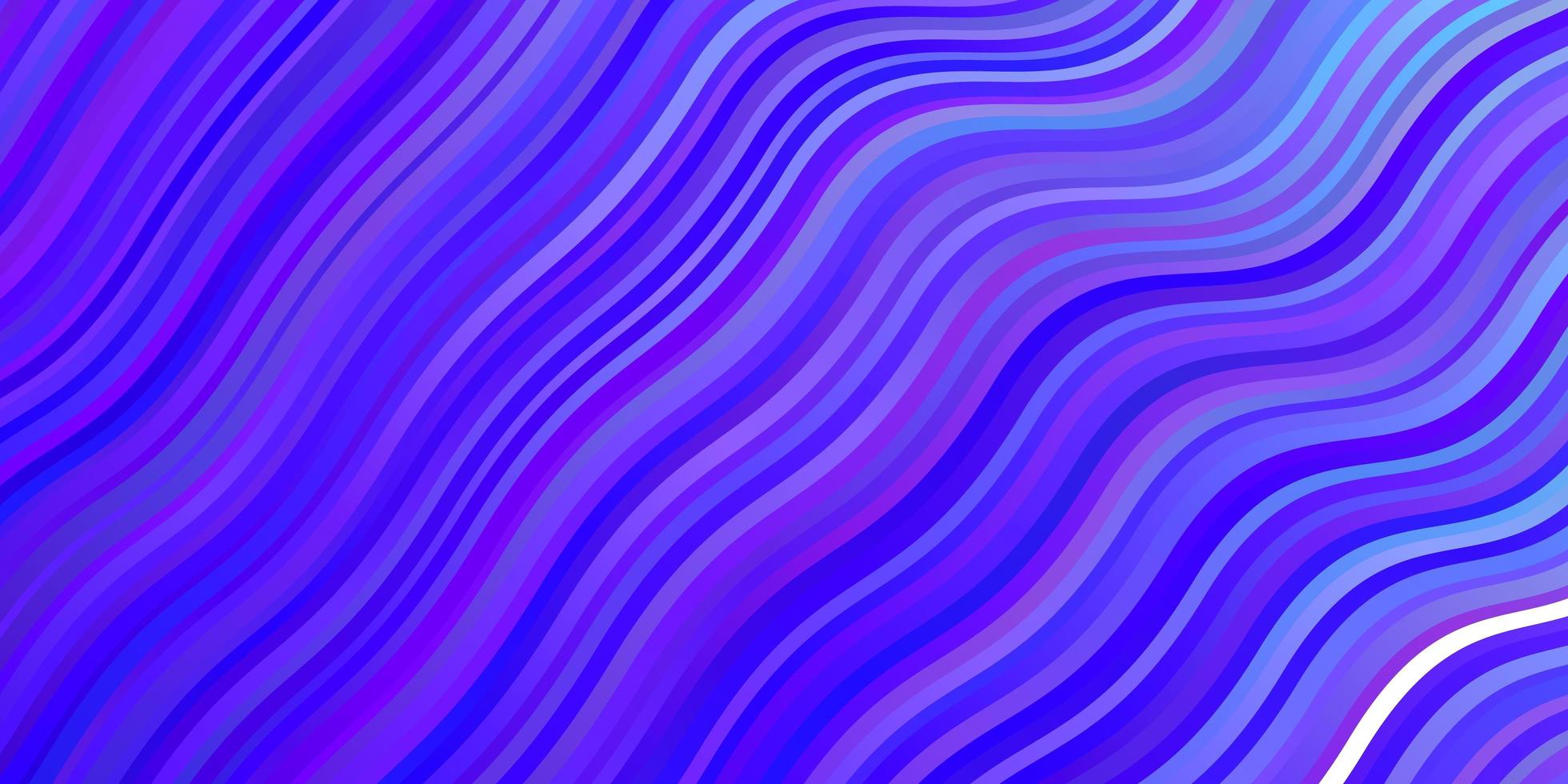 Fondo de vector rosa claro, azul con curvas.