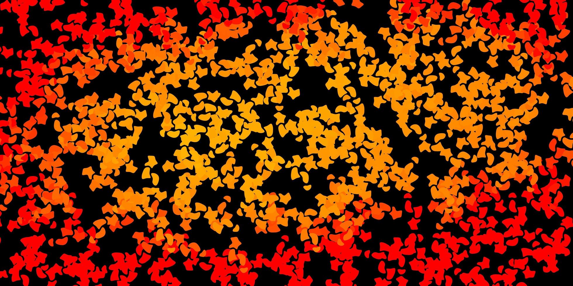 Dark orange vector texture with memphis shapes.