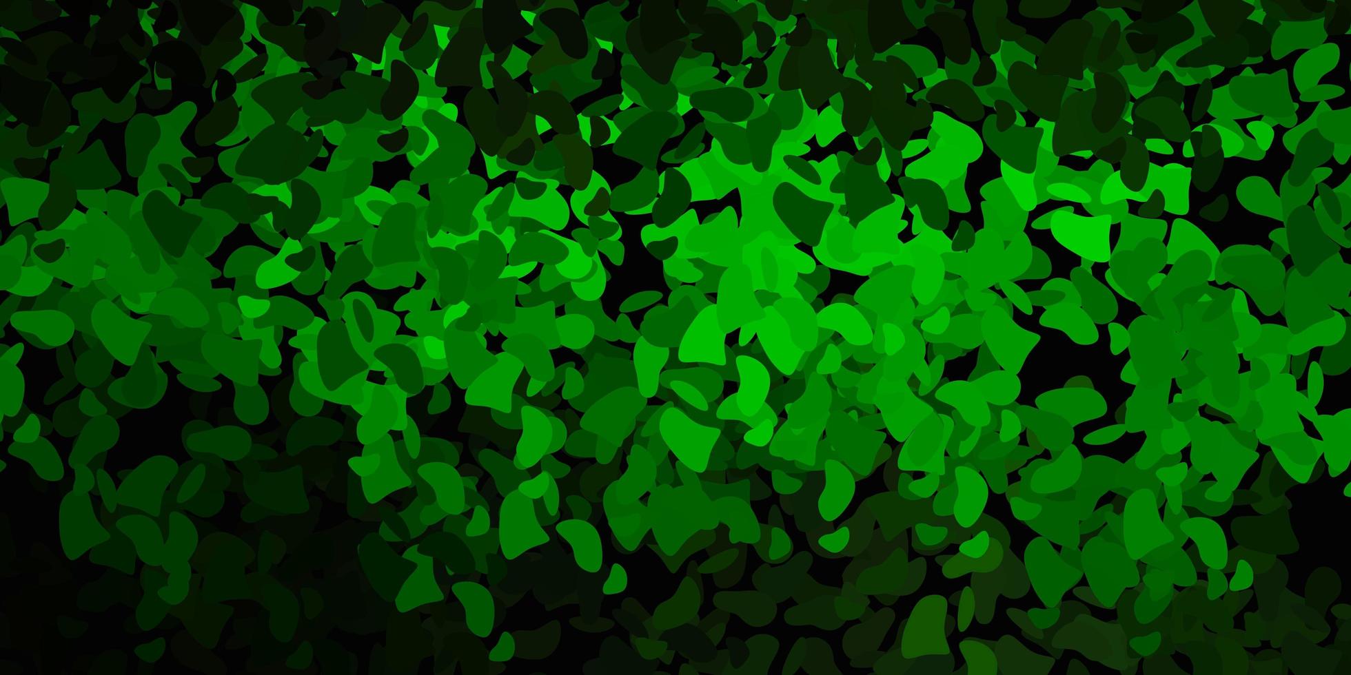 Telón de fondo de vector verde oscuro con formas caóticas.