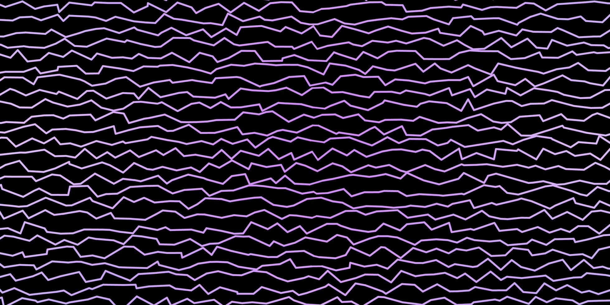 Dark Purple vector background with bent lines.