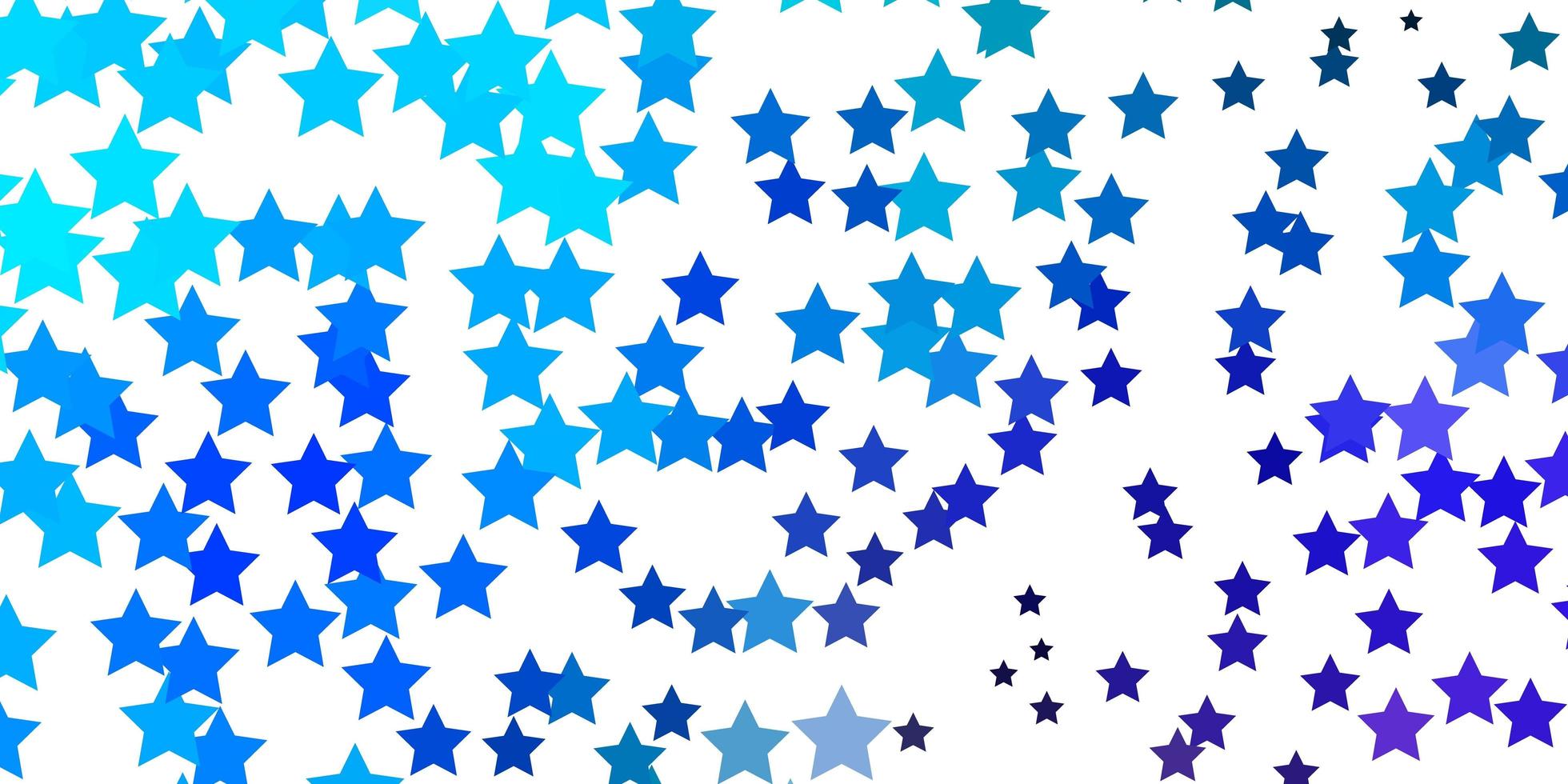 Light Blue, Green vector background with small and big stars.