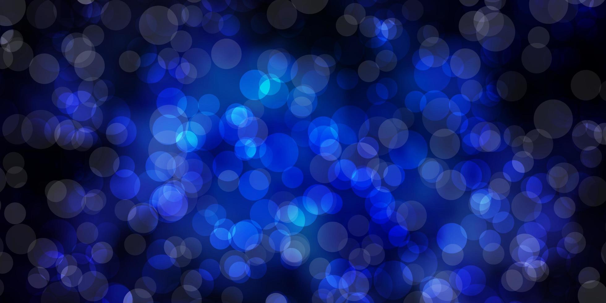 Dark BLUE vector template with circles.