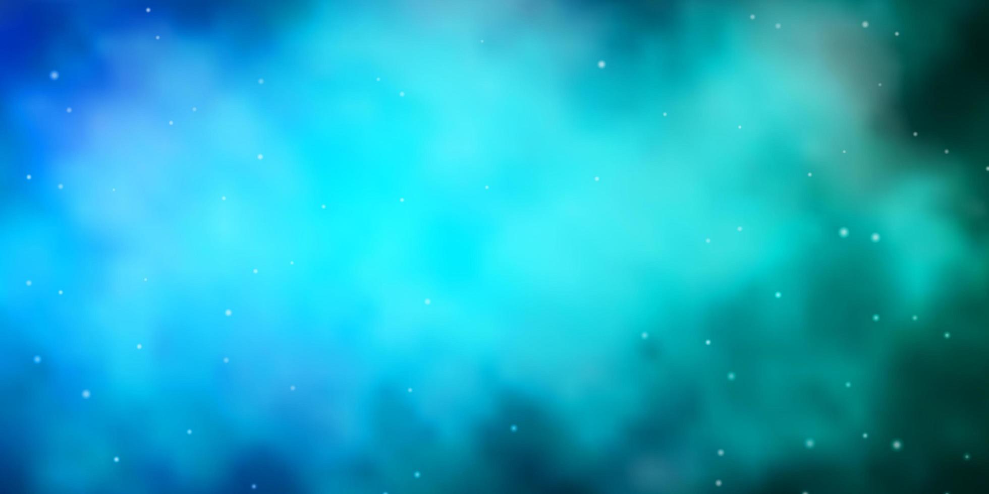 Light Blue, Green vector texture with beautiful stars.