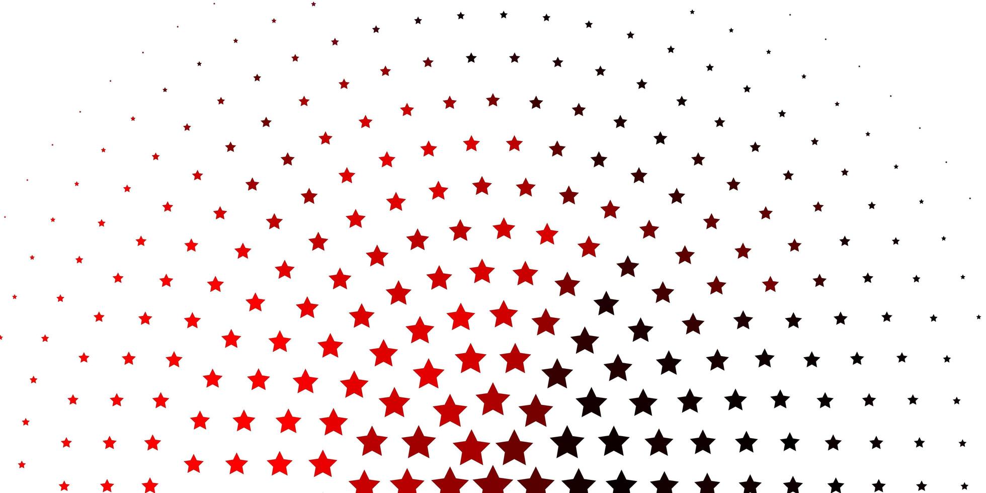 textura de vector rojo claro con hermosas estrellas.