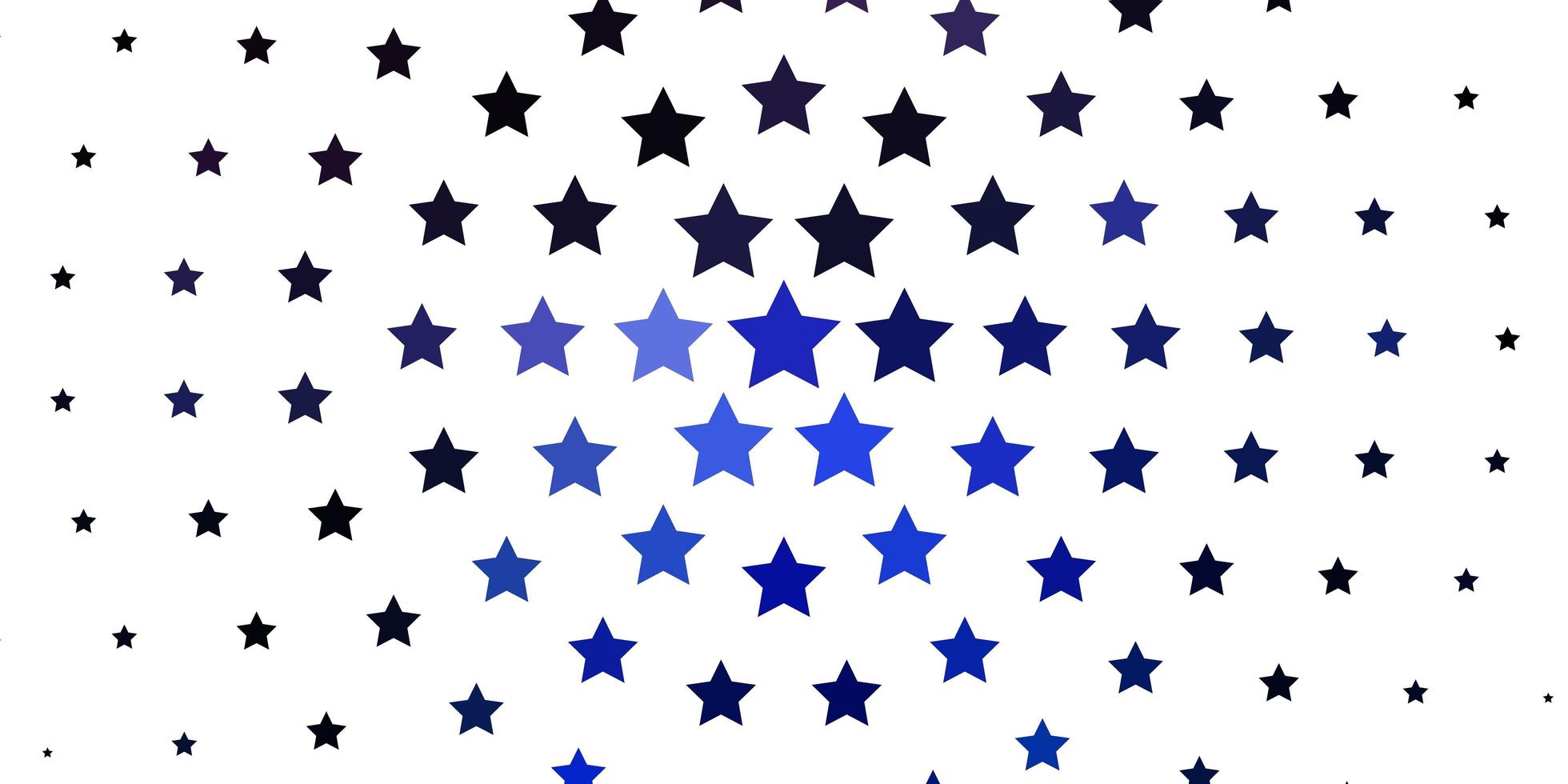 diseño de vector azul claro con estrellas brillantes.