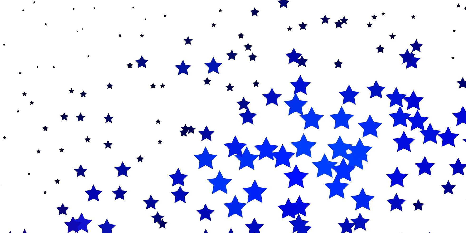 diseño de vector azul oscuro con estrellas brillantes.