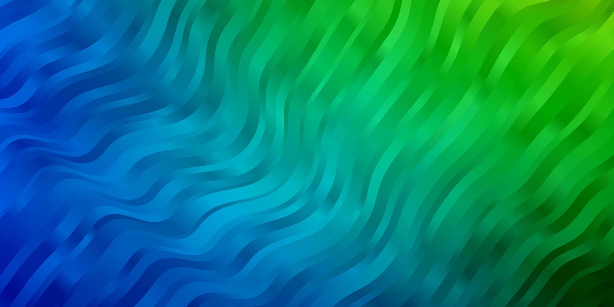 Fondo de vector azul claro, verde con líneas dobladas.