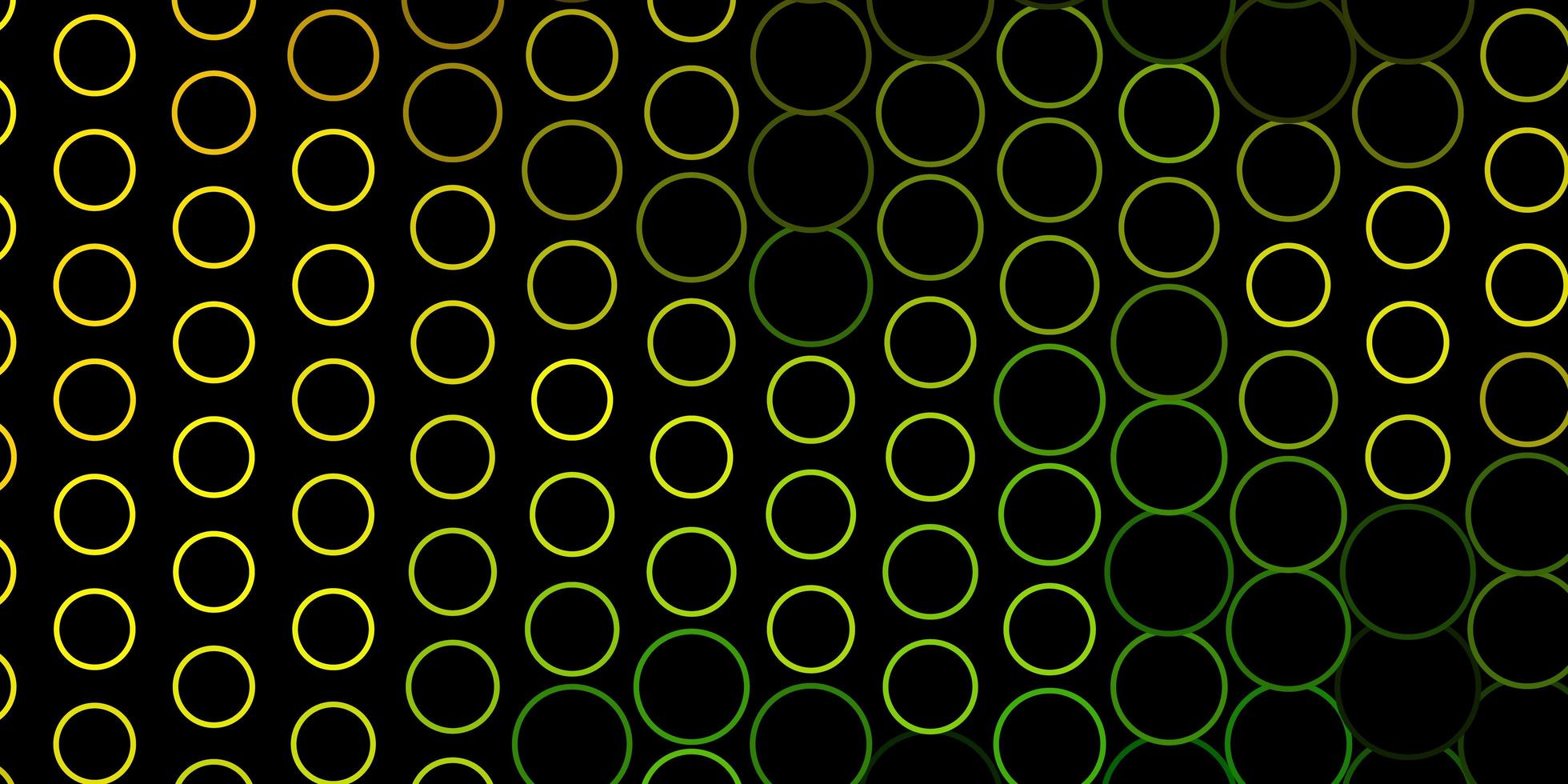 Dark Green, Yellow vector pattern with circles.