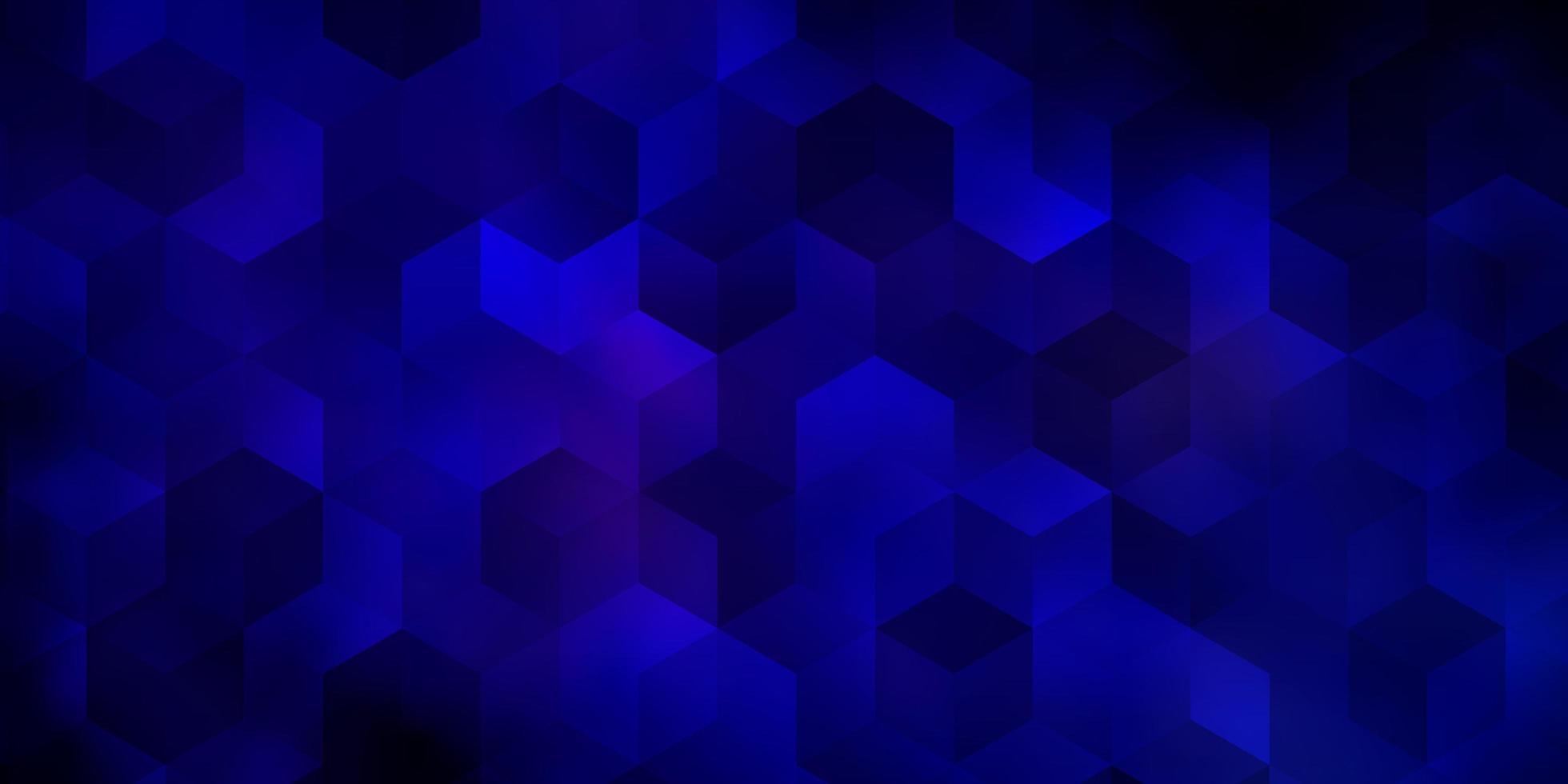 Dark BLUE vector template in hexagonal style.