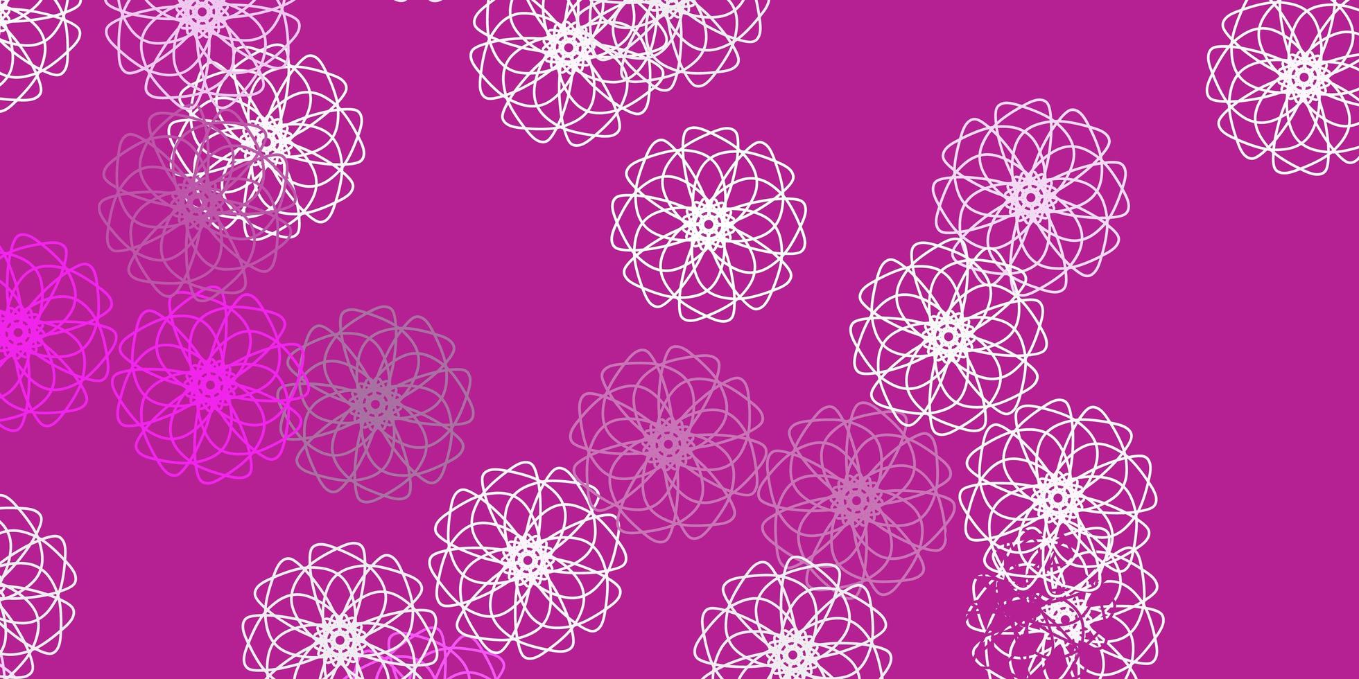 telón de fondo natural vector rosa claro con flores.