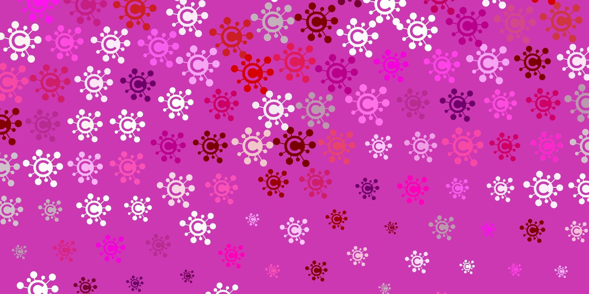 textura de vector rosa claro con símbolos de enfermedad