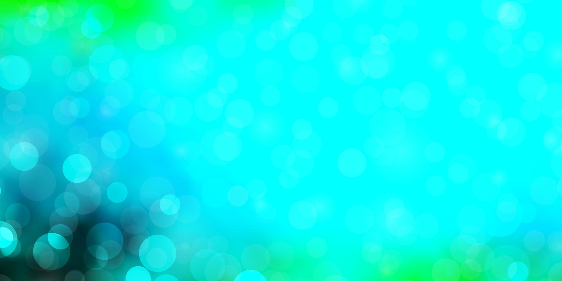 Light Blue, Green vector background with circles.