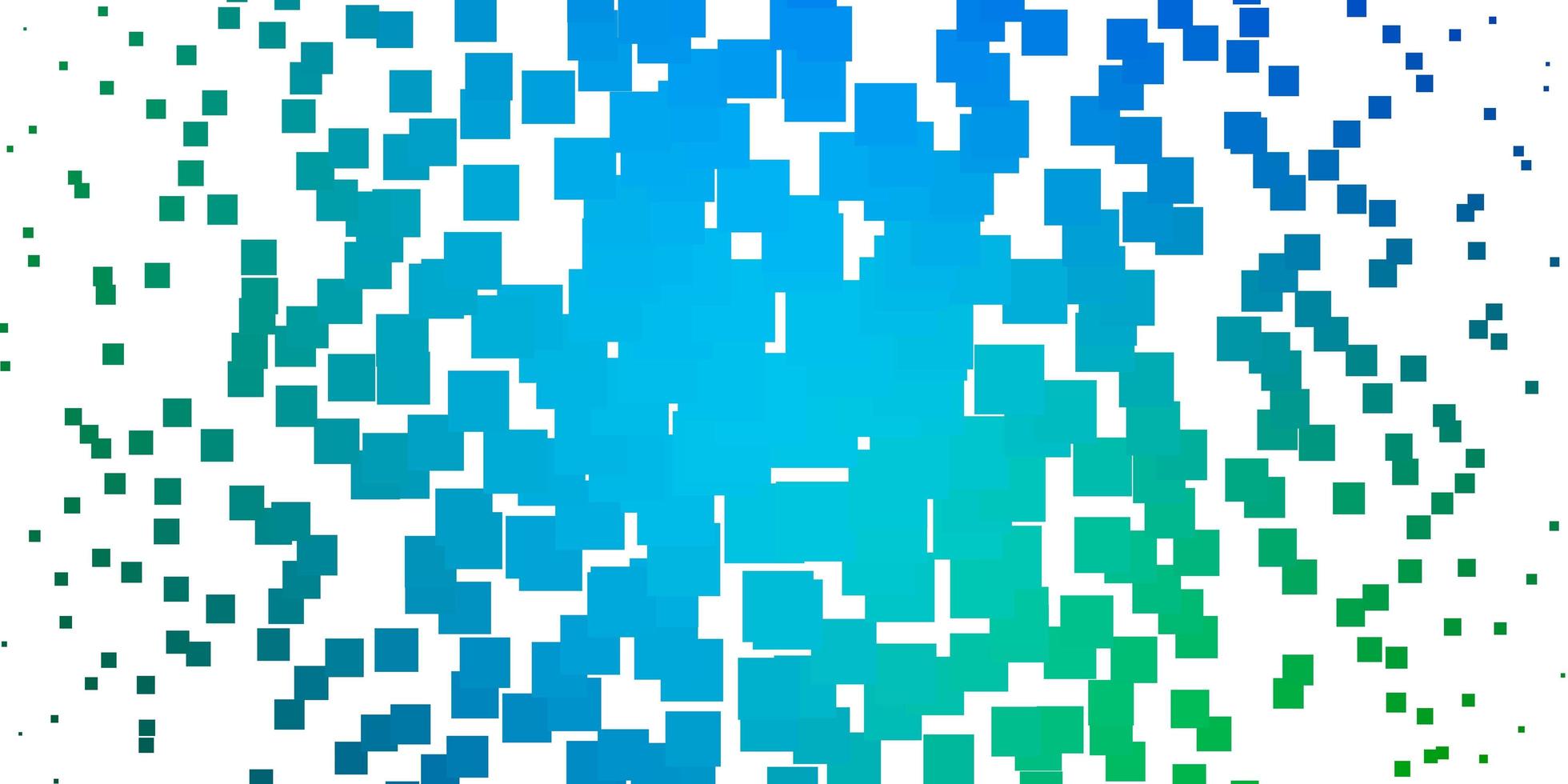 textura de vector azul claro, verde en estilo rectangular.