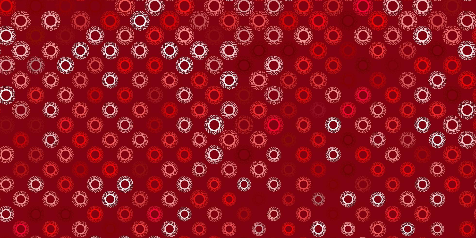 textura de vector rosa claro, rojo con símbolos de enfermedad