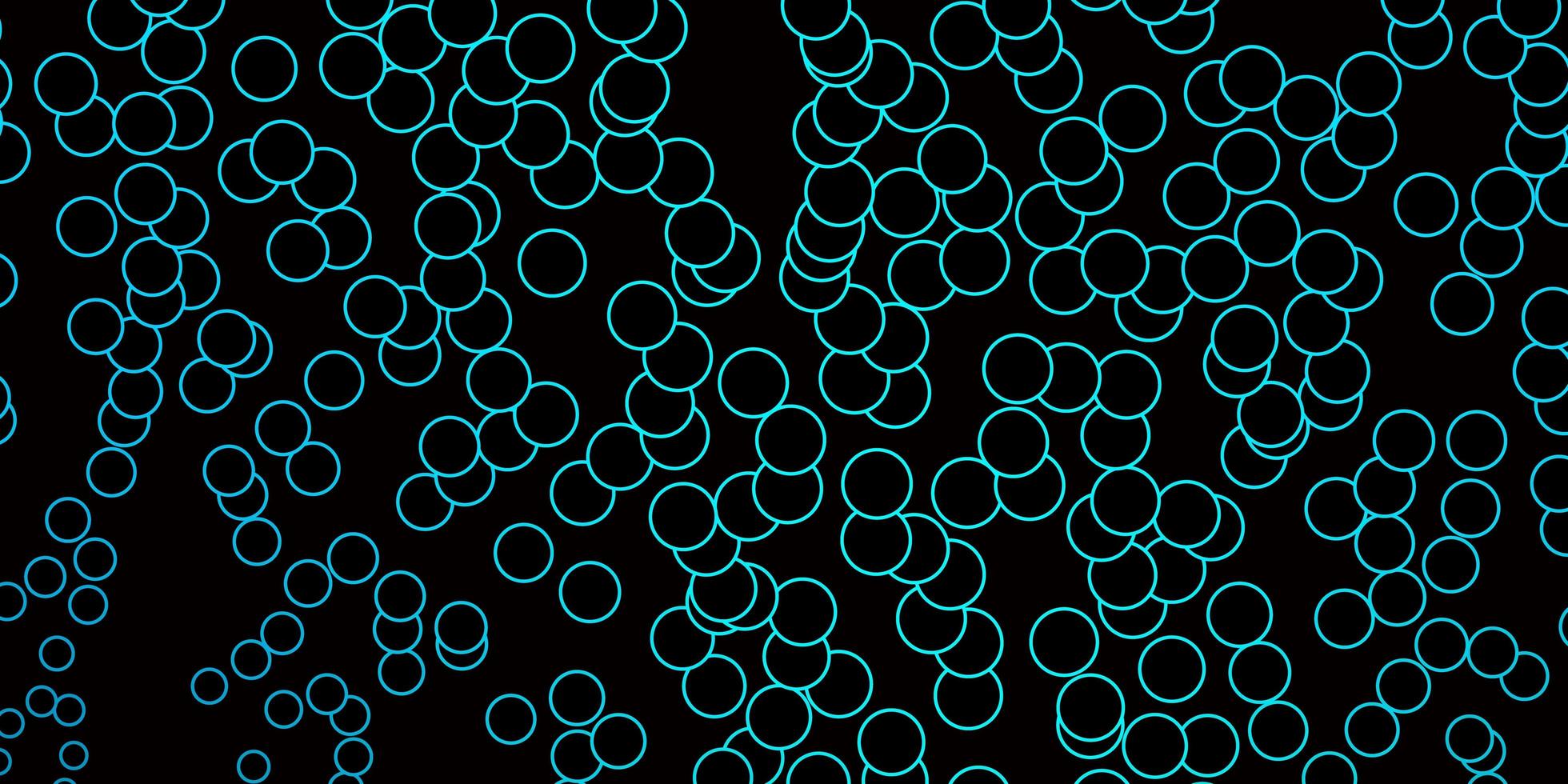 Dark BLUE vector texture with circles.