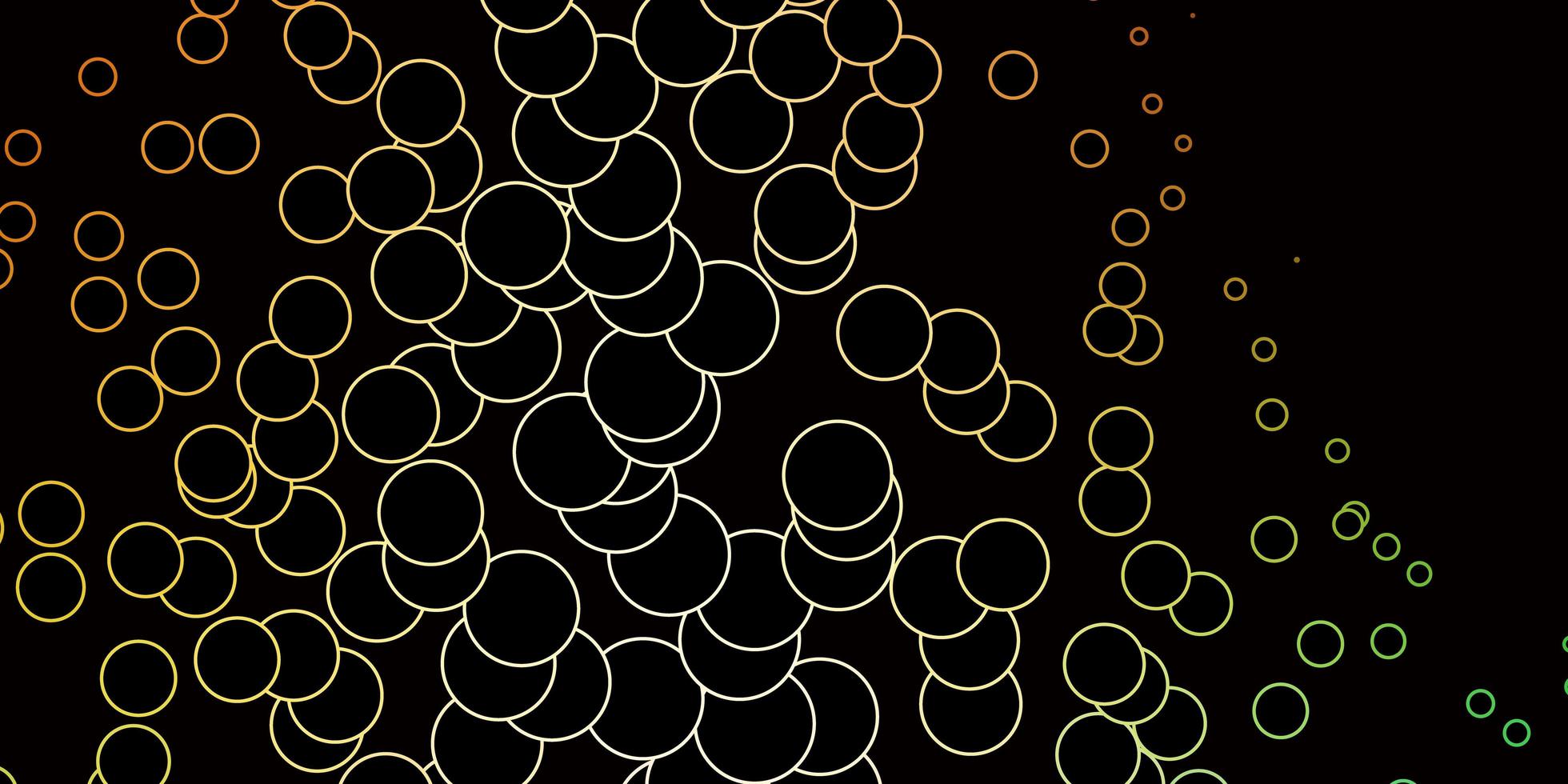 Dark Multicolor vector template with circles.