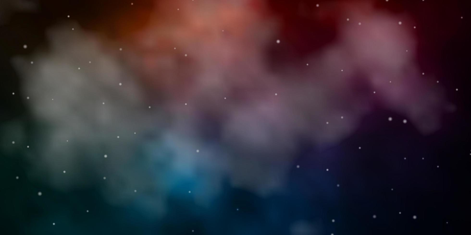 Dark Blue, Red vector pattern with abstract stars.