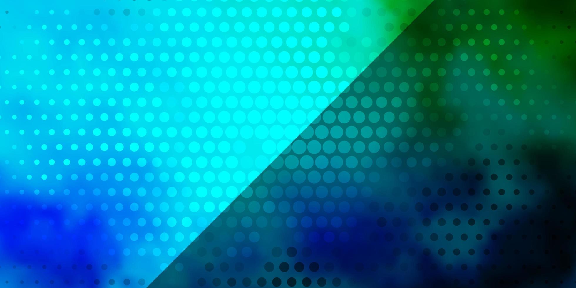 Fondo de vector azul claro, verde con círculos.