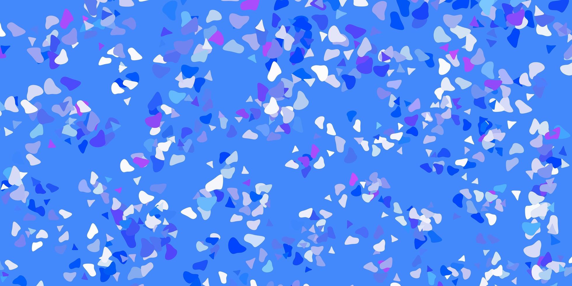 Light pink, blue vector texture with memphis shapes.