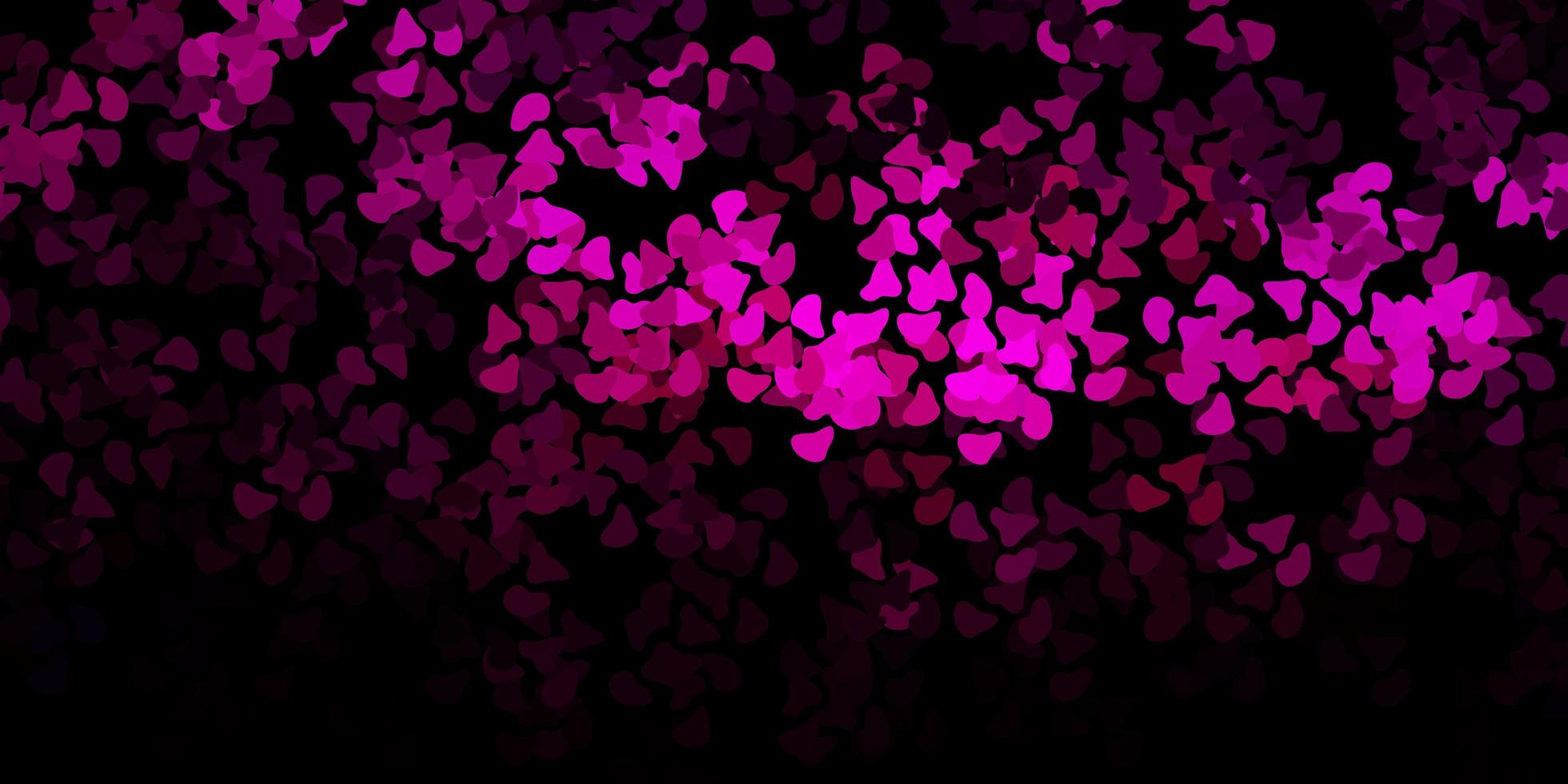 Dark pink vector texture with memphis shapes