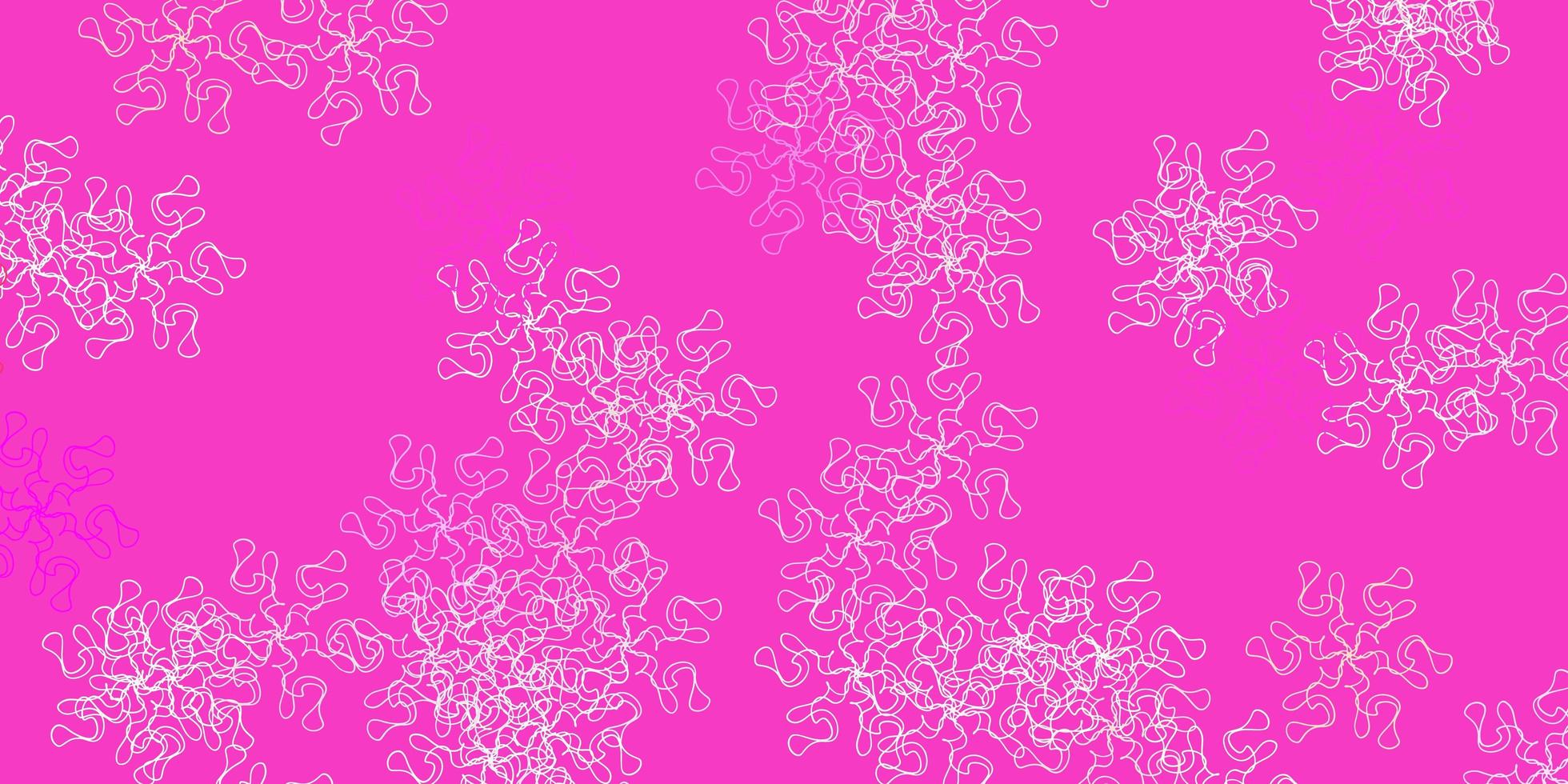 Light pink vector natural artwork with flowers.