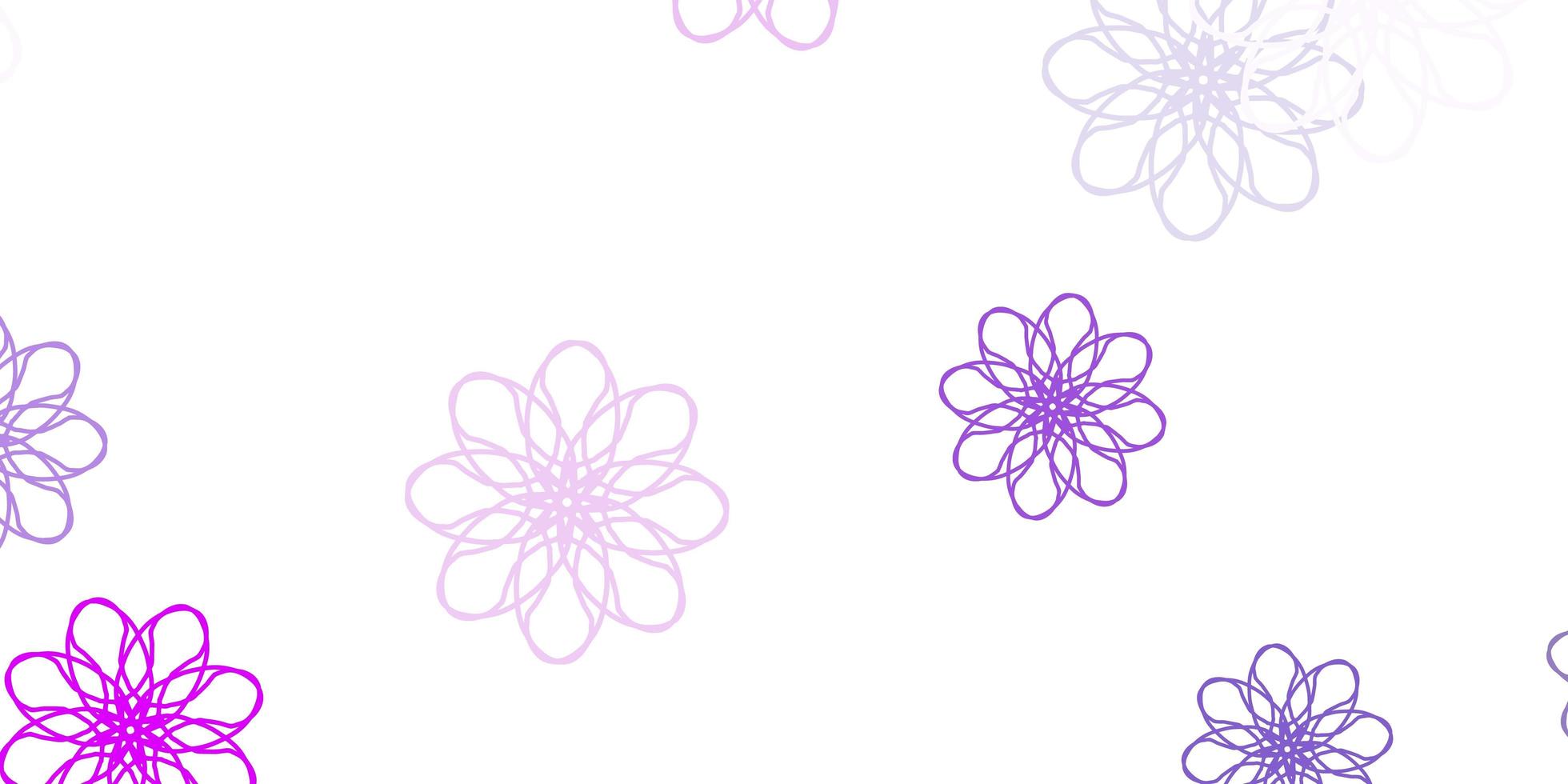 Light Purple vector natural artwork with flowers.