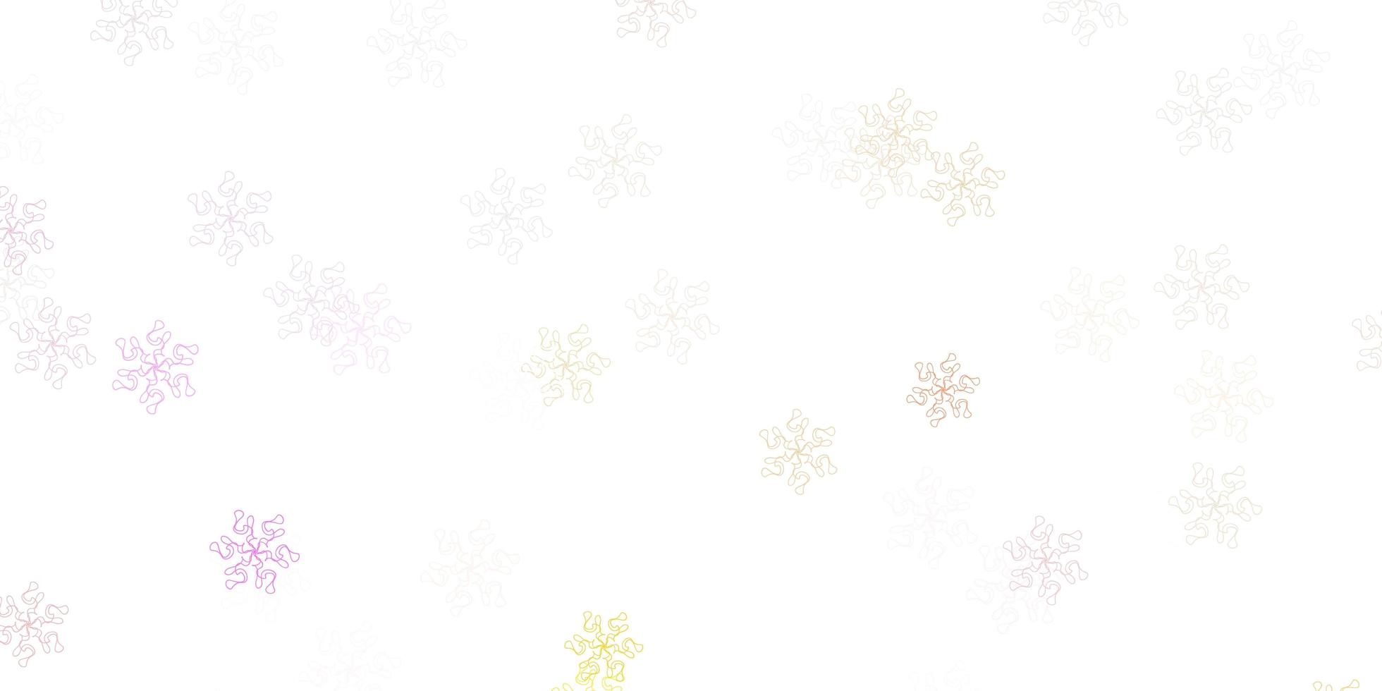 Light pink, yellow vector natural layout with flowers.