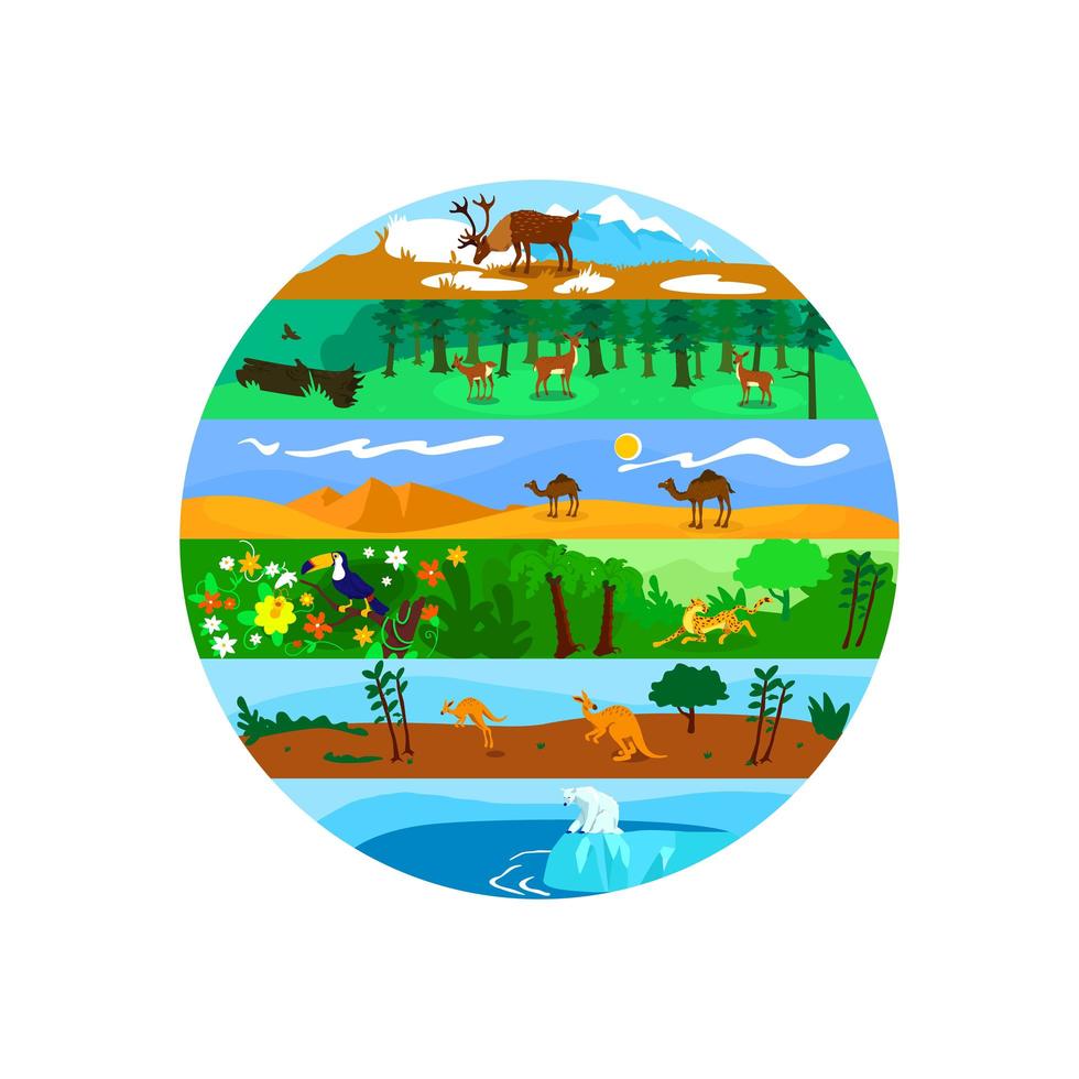 Biodiversity 2D vector web banner