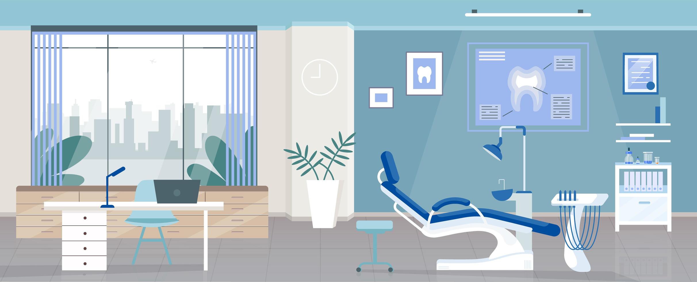 Dental room vector illustration