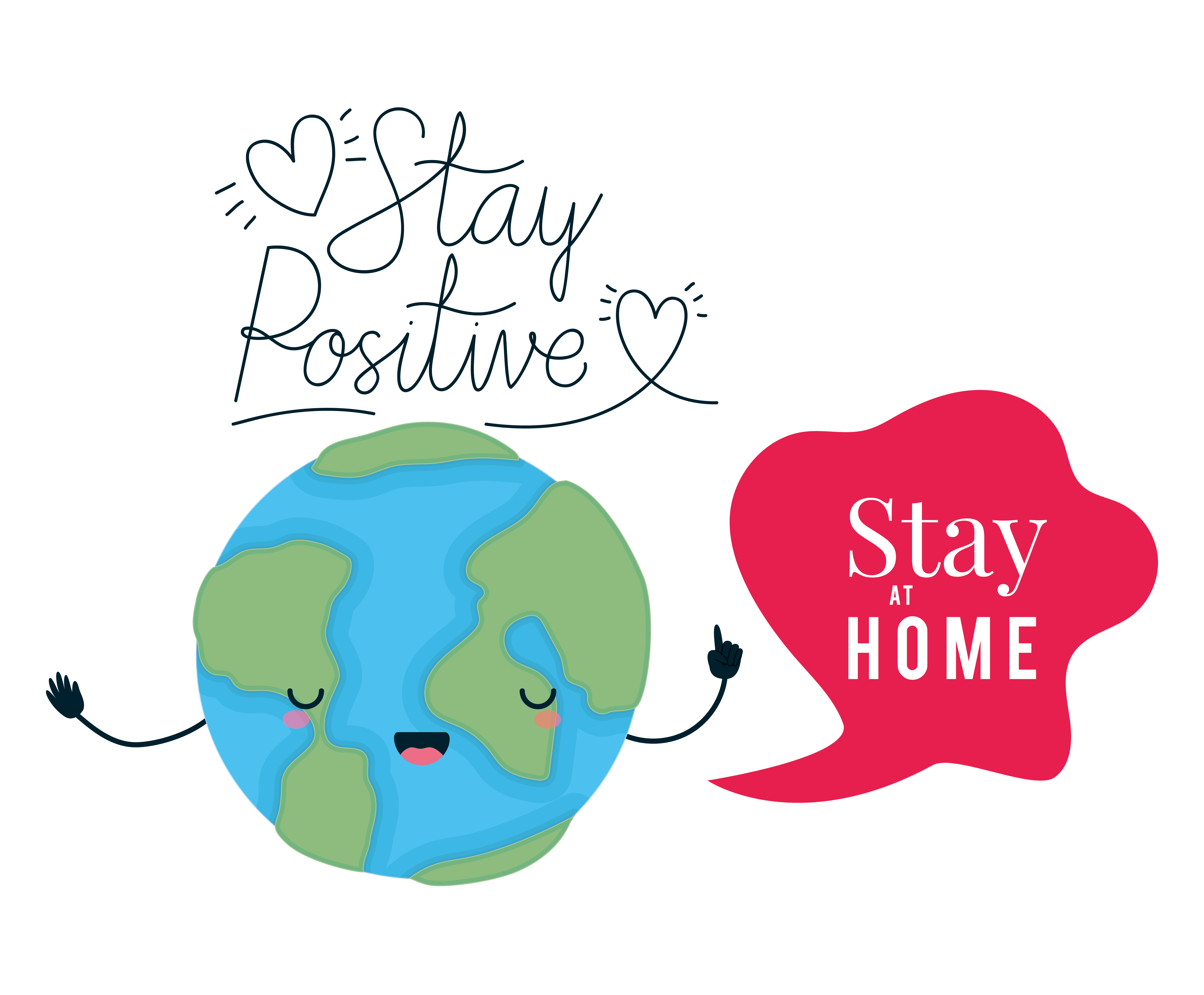 kawaii world cartoon and stay positive and at home text vector design 1816111 Vector Art at Vecteezy kawaii world cartoon and stay positive and at home text vector design 1816111 Vector Art at Vecteezy