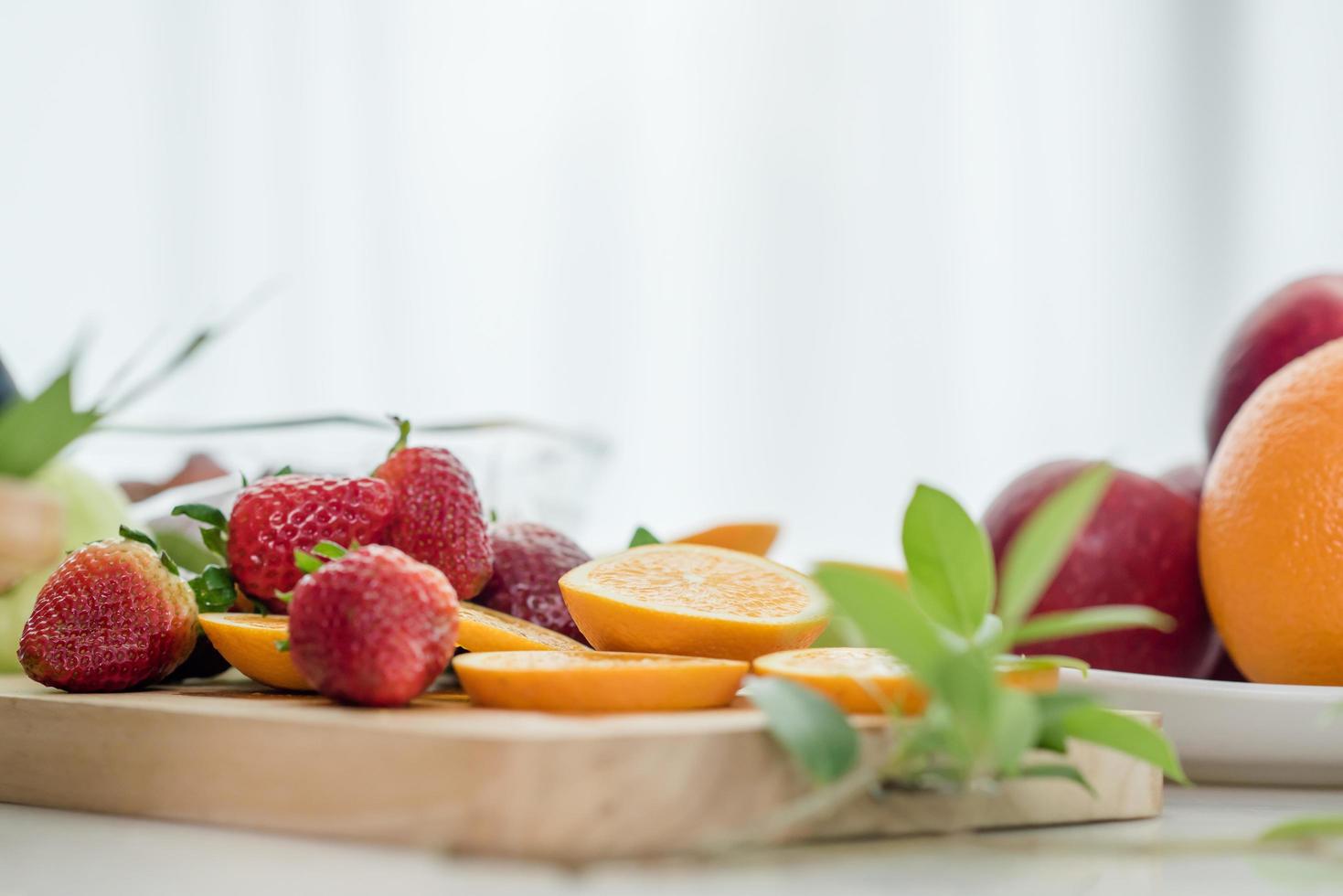 una variedad de fruta fresca foto