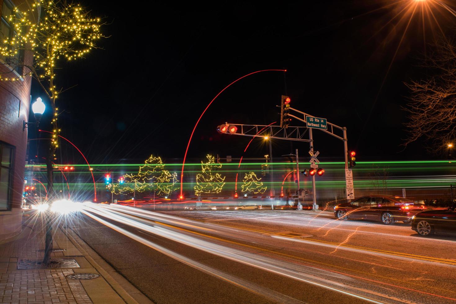 Timelapse of cars on the street photo