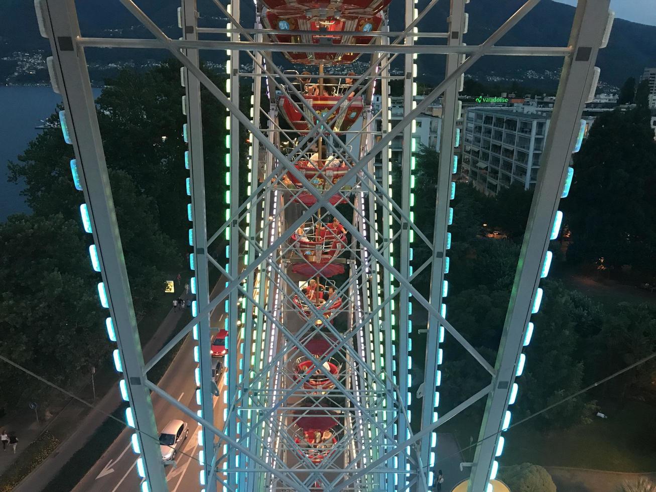 People on a ferris wheel photo