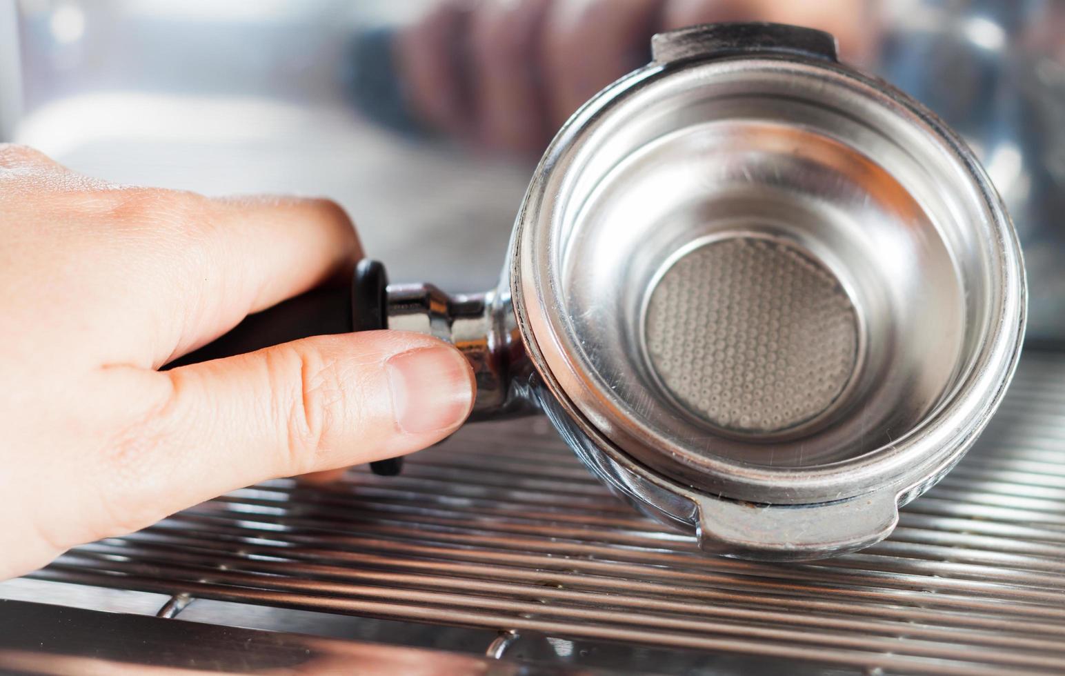 Empty coffee grinder photo