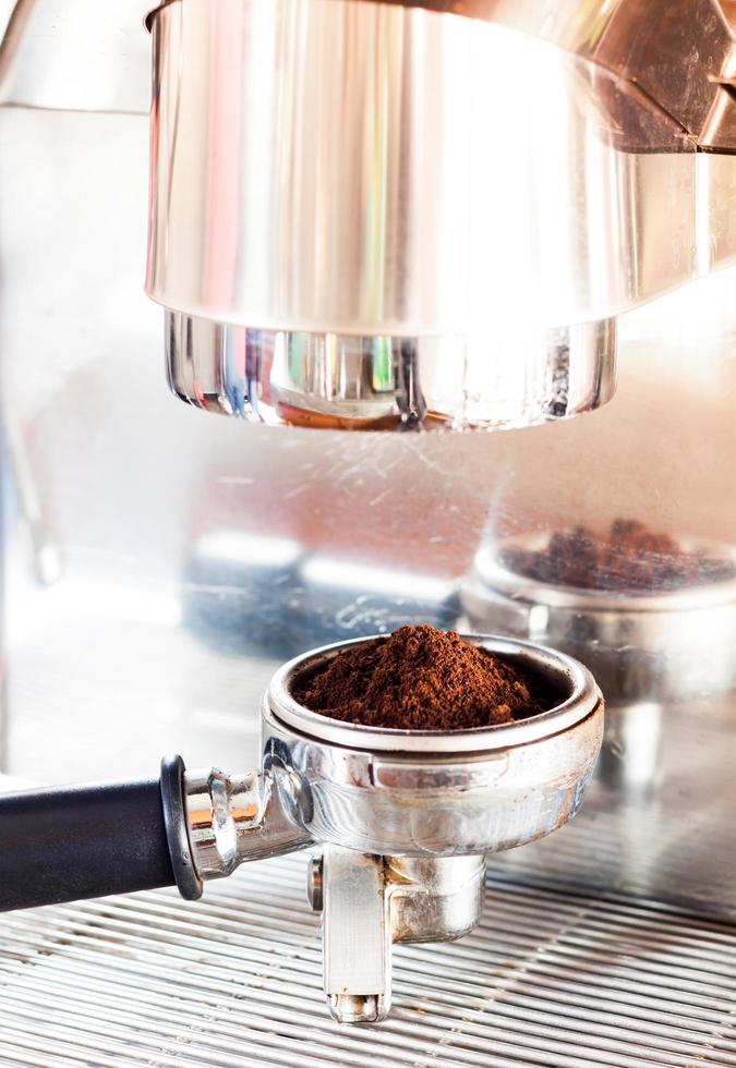 Coffee grinder with espresso photo