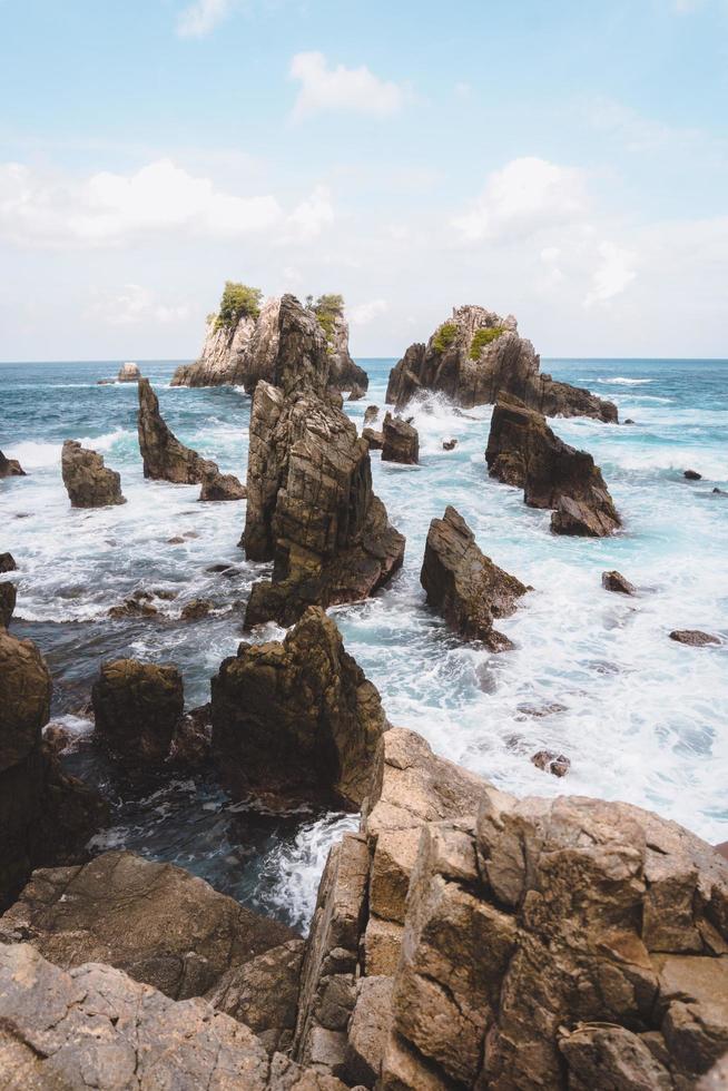 Rocks in the sea photo