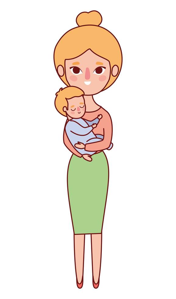 Mother with baby vector design