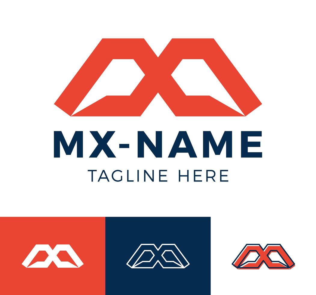 Outstanding professional elegant trendy awesome artistic sport M MX XM initial based alphabet icon logo. vector