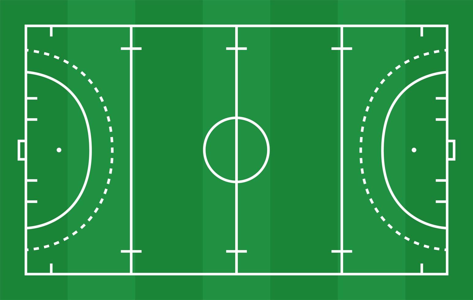 Flat Green Field Hockey Grass Hockey Field With Line Template Vector 
