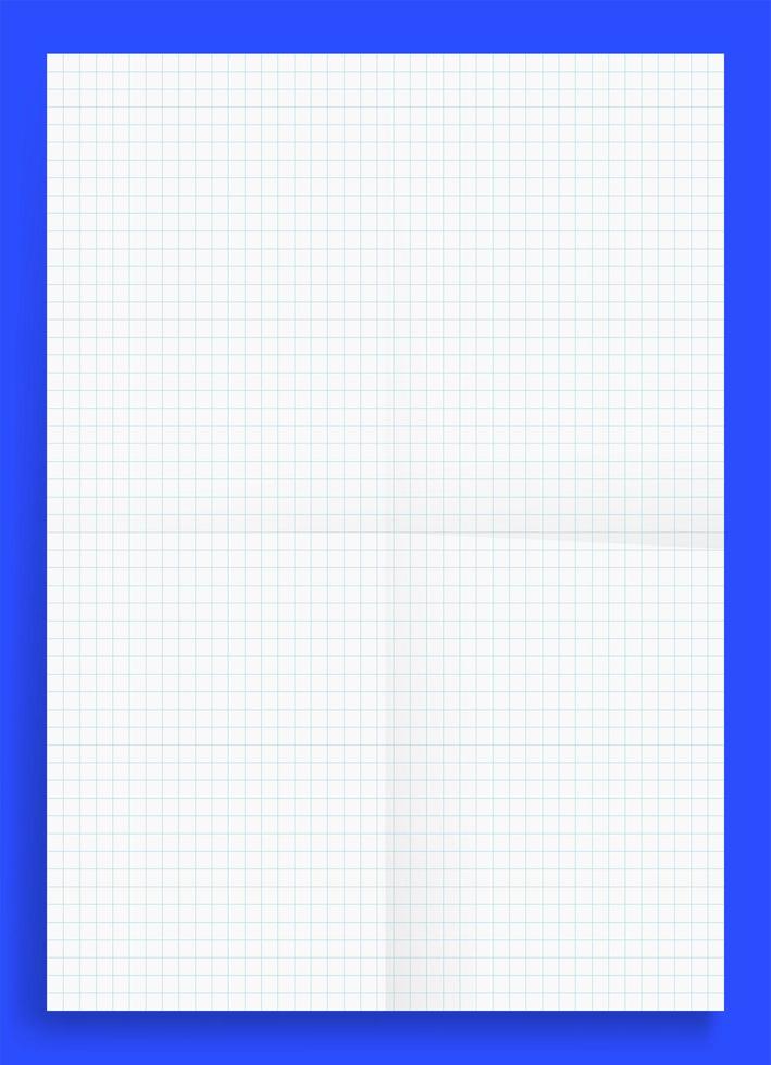 Mockup Crumpled Standard Blank Squared Series A4 Format Paper Size Vector Illustration